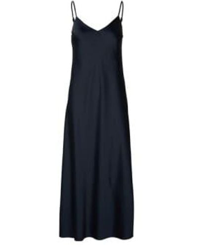 SELECTED Sleeveless Satin Slip Dress - Blu
