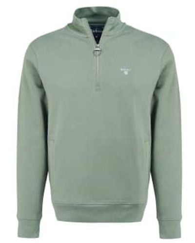 Barbour Pullover Rothley Half Zip Agave L - Green