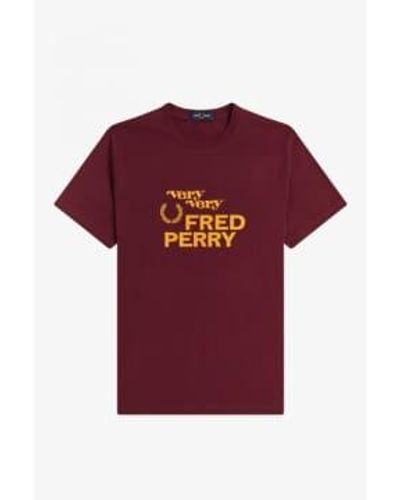 Fred Perry Printed t-shirt - Rojo