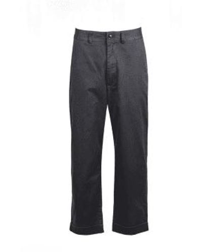 Barbour White Label Baker Trousers City Navy Cotton - Grey