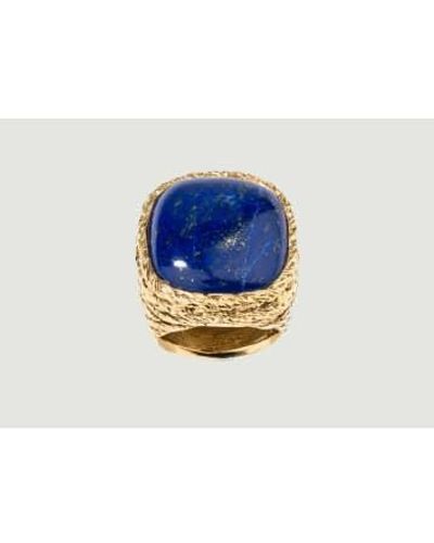 Aurelie Bidermann Miki Lapis Lazuli Plated Ring 54 - Blue