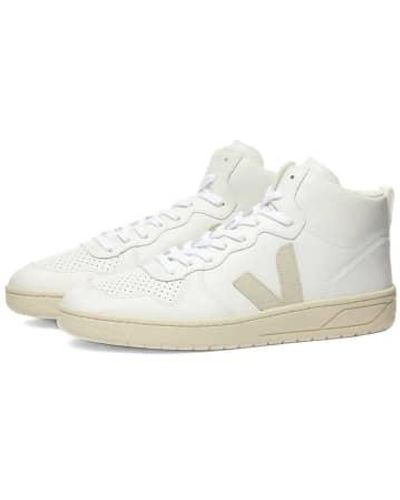 Veja V-15 High Top Sneakers - White