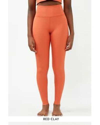 GIRLFRIEND COLLECTIVE Rib High Rise legging Long Clay / L - Orange