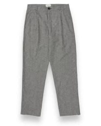 Oliver Spencer Morton Pleated Pants Rackfield /white 30 - Gray