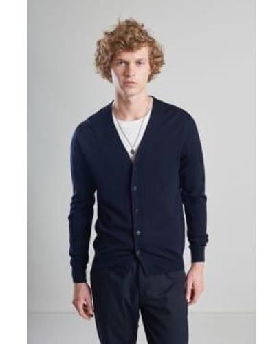 L'Exception Paris Blue Merino Wool Cardigan