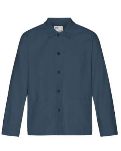 COLORFUL STANDARD Organic Cotton Workwear Jacket Blue / M