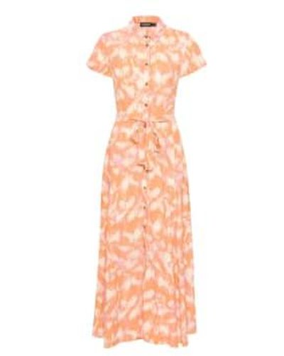 Soaked In Luxury Arjana Maxi Dress Ss In Tangerine Diffusion - Rosa