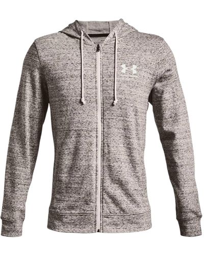 Under Armour Maillot rival terry full zip hombre onyx - Gris