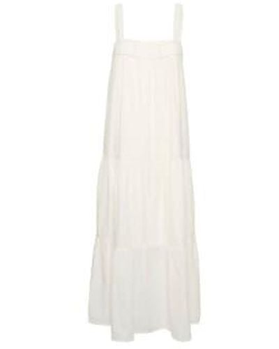 Soaked In Luxury Olive Strap Dress - White
