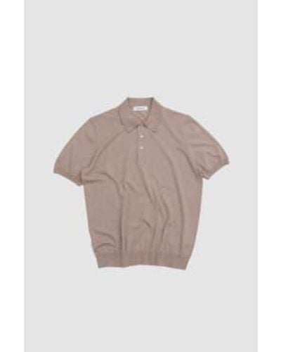 Gran Sasso Fresh Cotton Polo Shirt Coffee Melange 50 - Multicolour