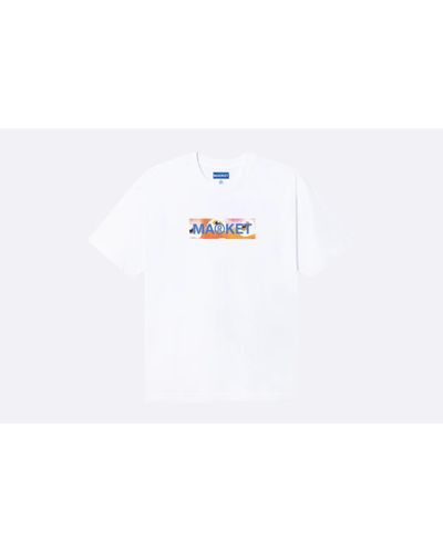 Market T-Shirt mit Bar-Logo - Weiß