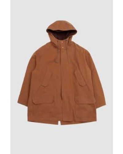 AURALEE Washed Heavy Canvas Liner Coat 3 - Brown