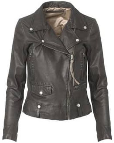 Mdk Seattle New Thin Leather Jacket 36 - Gray