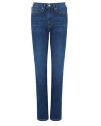 French Connection Mid Wash Conscious Stretch Slim Jeans Uk 6 - Blue