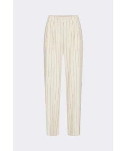 Levete Room Cream Guddi Pinstripe Trousers Xs / - White