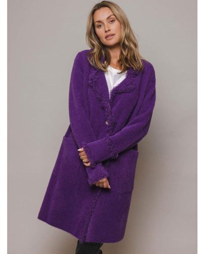 Rino & Pelle Catena Knitted Coat Purple