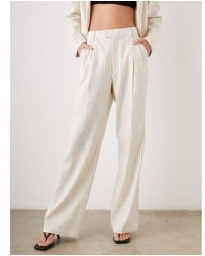 Rails Marnie Trousers Ivory Pinstripe 14 - Natural