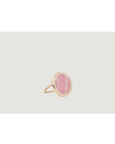 Ginette NY Rhodochrosite Disc Ring - Pink