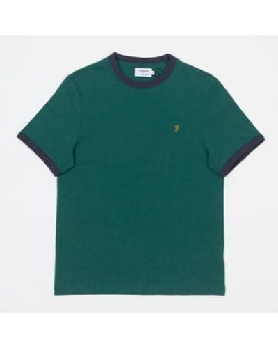 Farah Groves Ringer T-shirt - Green