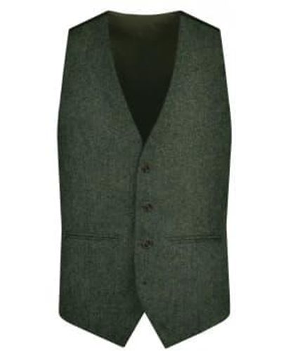 Torre Donegal Tweed Suit Waistcoat 42 - Green