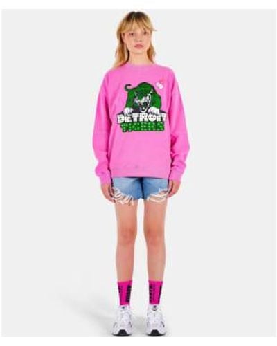 NEWTONE Fuschia Tigers Rollerblading Sweatshirt 2 - Pink