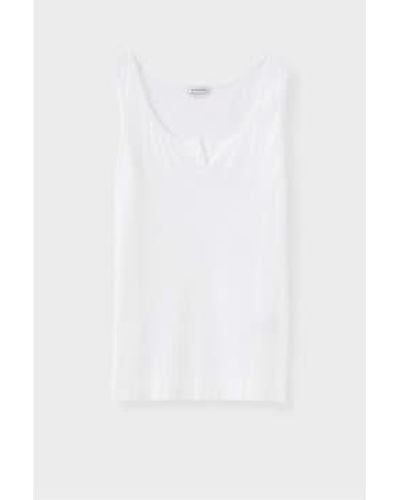 ROSSO35 Coton rib top top in off - Blanc