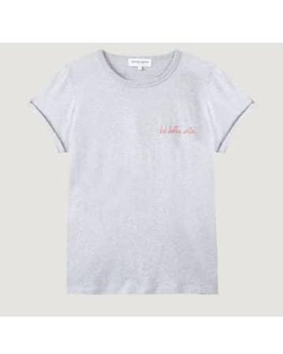 Maison Labiche Camiseta gray the good life - Blanco