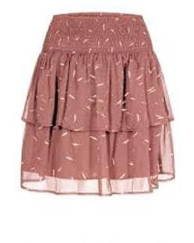 Anorak Moves Elise Tiered Skirt Faded Gold Chiffon - Rosa