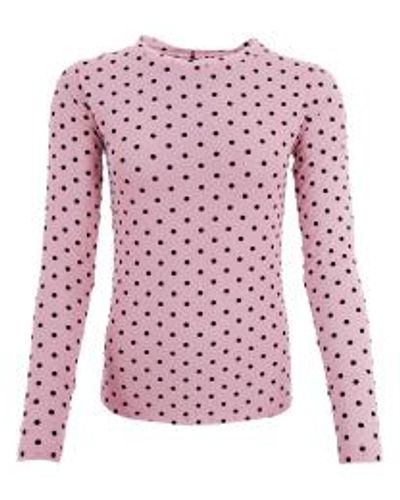 Black Colour Bc jennie disted mesh blouse - Rose