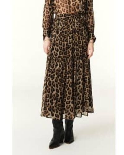 Ba&sh Beige Fley Leopard Skirt 36 / - Brown