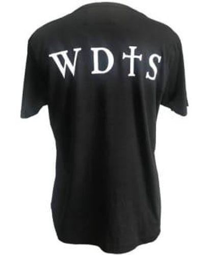 WDTS Bambus schwarzes t -shirt -logo auf der rückseite