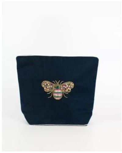 My Doris Makeup Bag Jeweled Bee - Blue