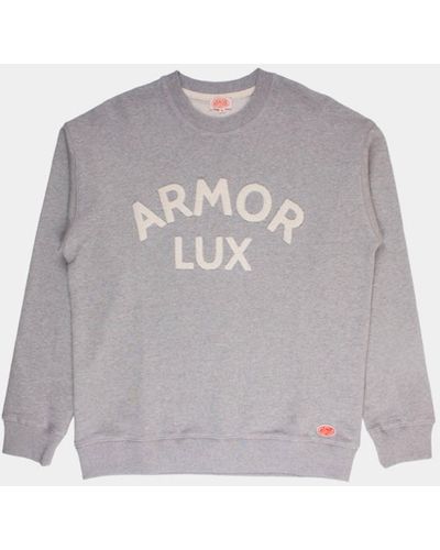 Armor Lux Flock Logo Sweatshirt - Gray