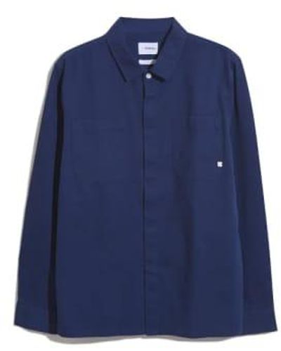 Farah F4wse024 Leon Ls Shirt - Blue