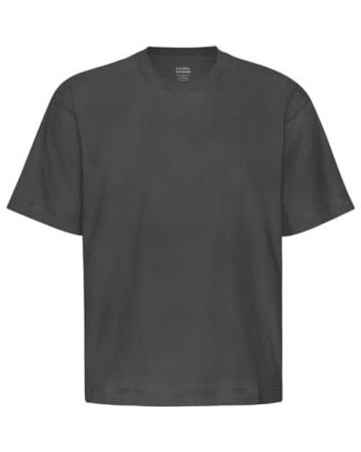 COLORFUL STANDARD Camiseta orgánica gran tamaño negro scolorido