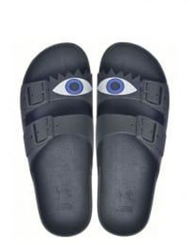 CACATOES Sandales olhos en noir et argent - Bleu