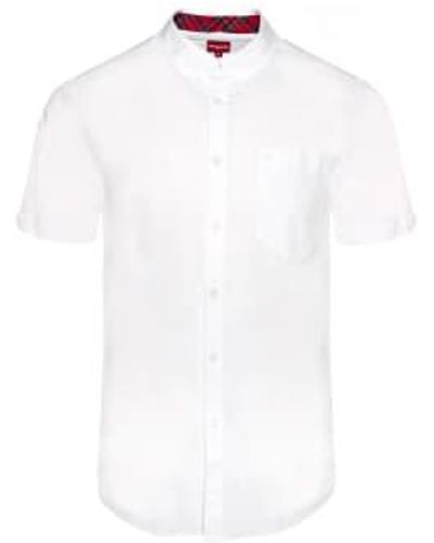 Merc London Baxter Short Sleeve Shirt - Bianco