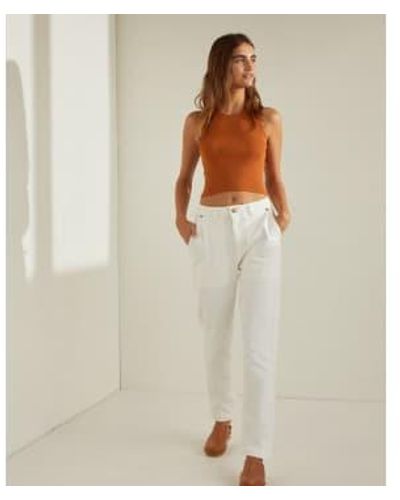 Yerse Straight Denim Trousers - Natural
