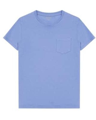 Hartford Pocket Crew T-Shirt - Blau