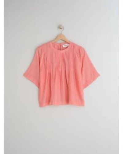 indi & cold Bk270 blumenbluse in rosa - Pink