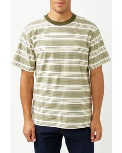 Rhythm Olive Vintage Stripe T-shirt Multi / M - Natural