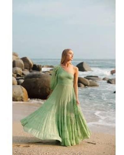 Sundress Long Ios Aquamarine Joanna Dress Xsmall/small - Green