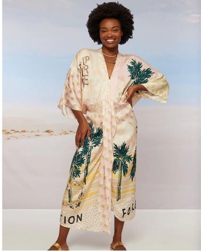 ME 369 Sophia Kimono Dress Vacation - Multicolore