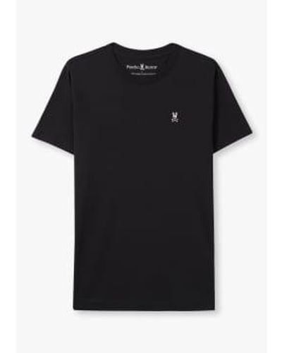 Psycho Bunny Herren klassischer crew-nacken-t-shirt in schwarz