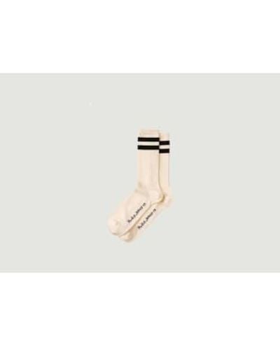 Nudie Jeans Amundsson Sport Socks - White