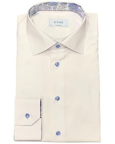 Eton Signature Contemporary Fit Twill-Hemd mit Blumendetail