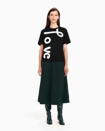 Marimekko T -shirt Kapina Shirt With The Writing Love M - Black