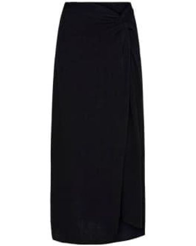 SELECTED Slfevita Wrap-around Ankle Skirt - Black