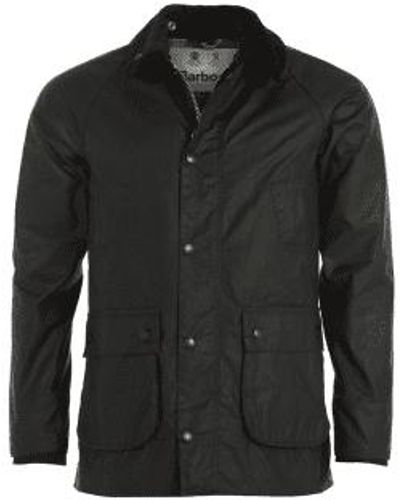 Barbour White Label Sl Bedale Waxed Cotton Jacket Sage 36 - Black