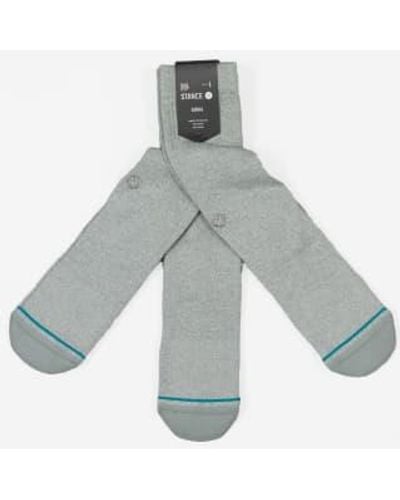 Stance 3 Pack Icon Classic Crew Socks In M - Gray